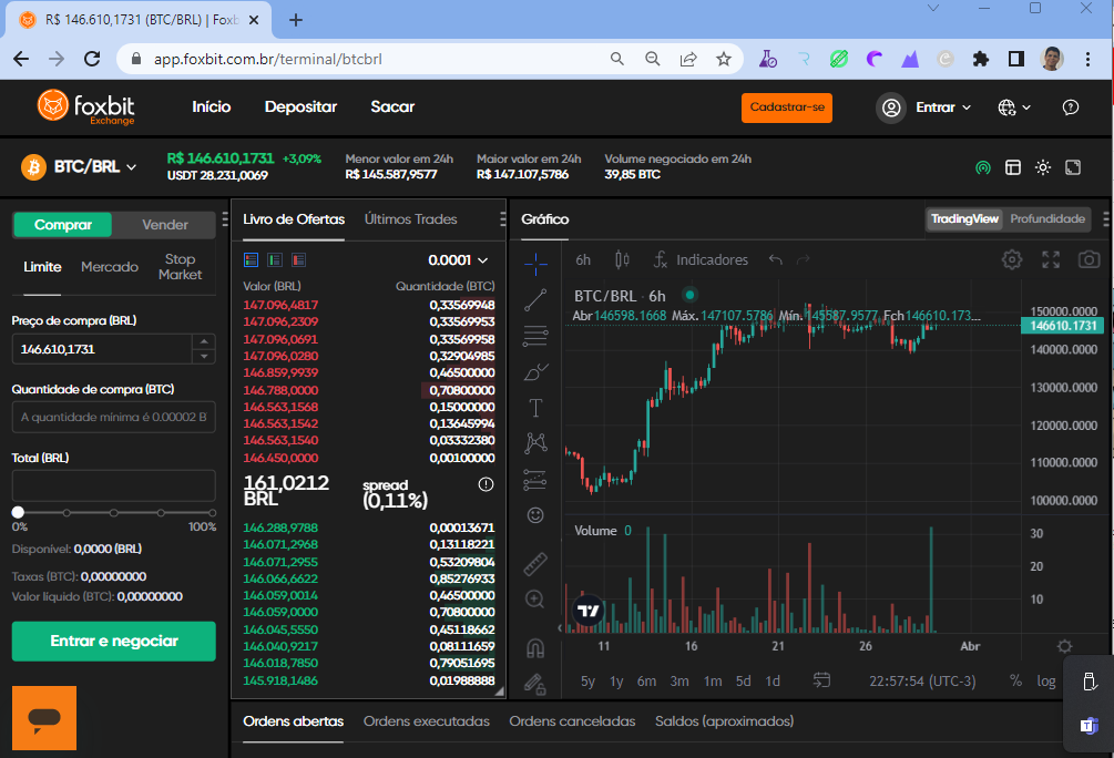 Terminal - Foxbit Exchange